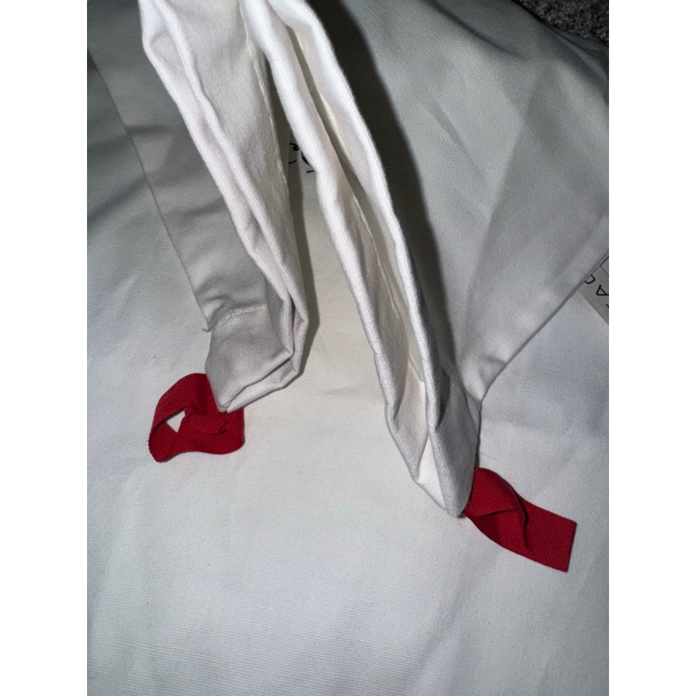 Alexander McQueen White Red Drawstring Dust Bag One Size Storage - Picture 4 of 9
